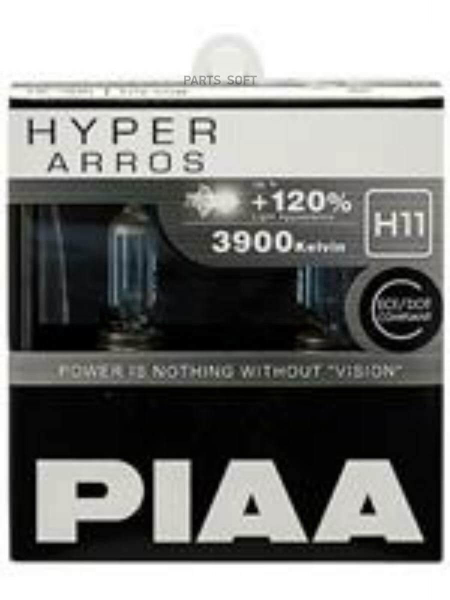 PIAA HE-906-H11 Лампы галогенные 3900K 55W (2 шт) Светоотдача +120%