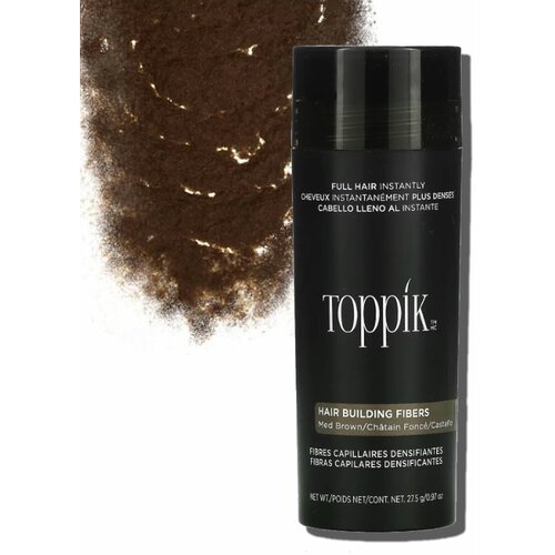Загуститель для редких волос Toppik средне-коричневый цвет (Med. Brown)-27гр.