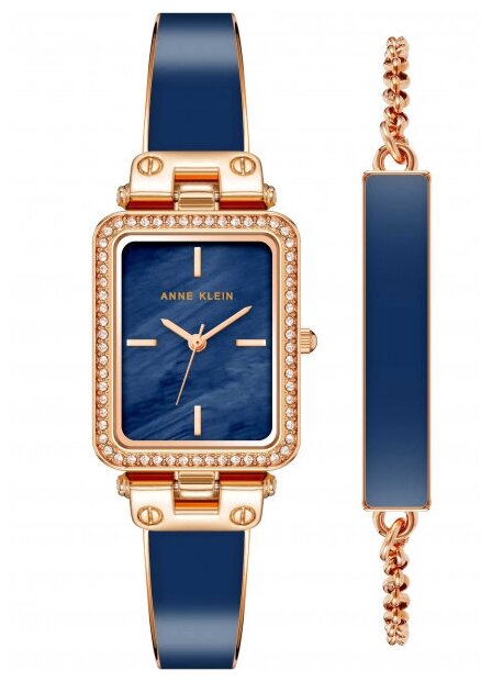 Наручные часы ANNE KLEIN Box Set, синий, золотой