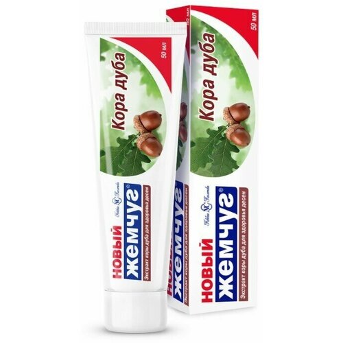 Набор из 5 штук Зубная паста Новый жемчуг Кора дуба 50мл