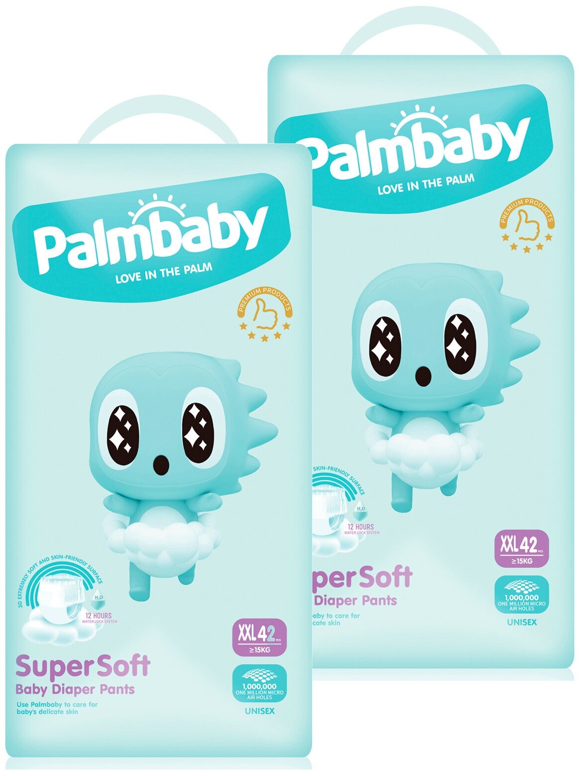 Подгузники-трусики детские Palmbaby Super Soft Premium XXL 15+ кг/ 84 шт