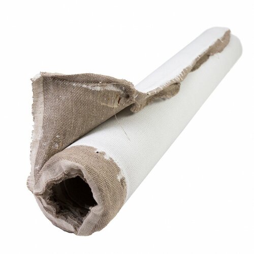 Холст грунтованный в рулоне 1,0 х 3,0 м, 100% Лён крупнозернистый (театральный), Подольск Арт, артикул 09131