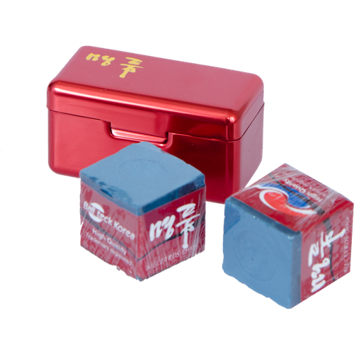 Мел «Ball teck PRO II» (2 шт, в красной металлической коробке) синий аксессуар инструмент для срезания наклейки ball teck red