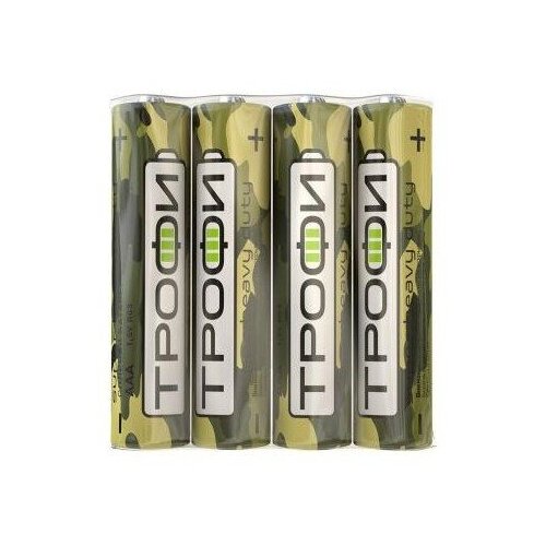 Батарейка ТРОФИ R03-4S Классика, в упаковке: 4 шт. батарейка трофи r03 4s классика б0012907