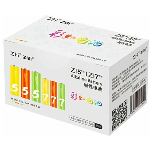 Батарейка Zmi Rainbow Z15/Z17 тип АА/ААА (12 12 шт) цветные