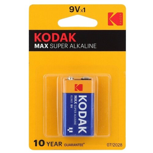 Батарейка KODAK 6LR61/1BL MAX SUPER ALKALINE батарейка kodak cr1632 1bl max lithium