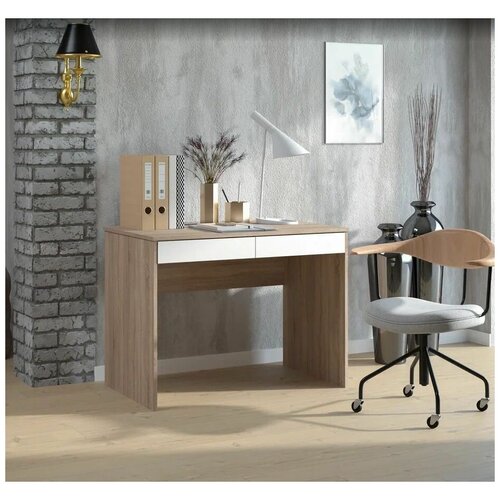 Стол письменный Мебель-Комплекс СП-06 Дуб сонома/Белый РЕ