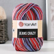 YarnArt Пряжа "Jeans crazy" 55% хлопок, 45% акрил 160м/50гр (8214 бирюза-терракот)