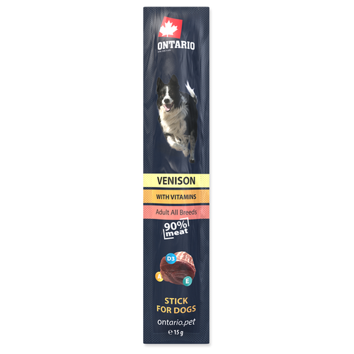 Ontario Лакомство для собак Палочки с олениной 1 шт (ONTARIO Stick for dogs venison 15g) 0,015 кг