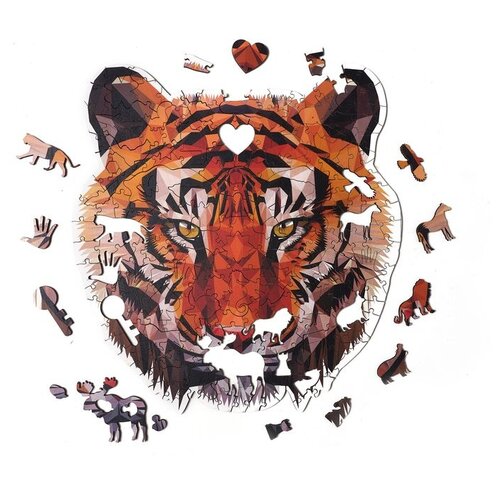 Деревянные пазлы Артвентура «Взгляд тигра», 30х30 см