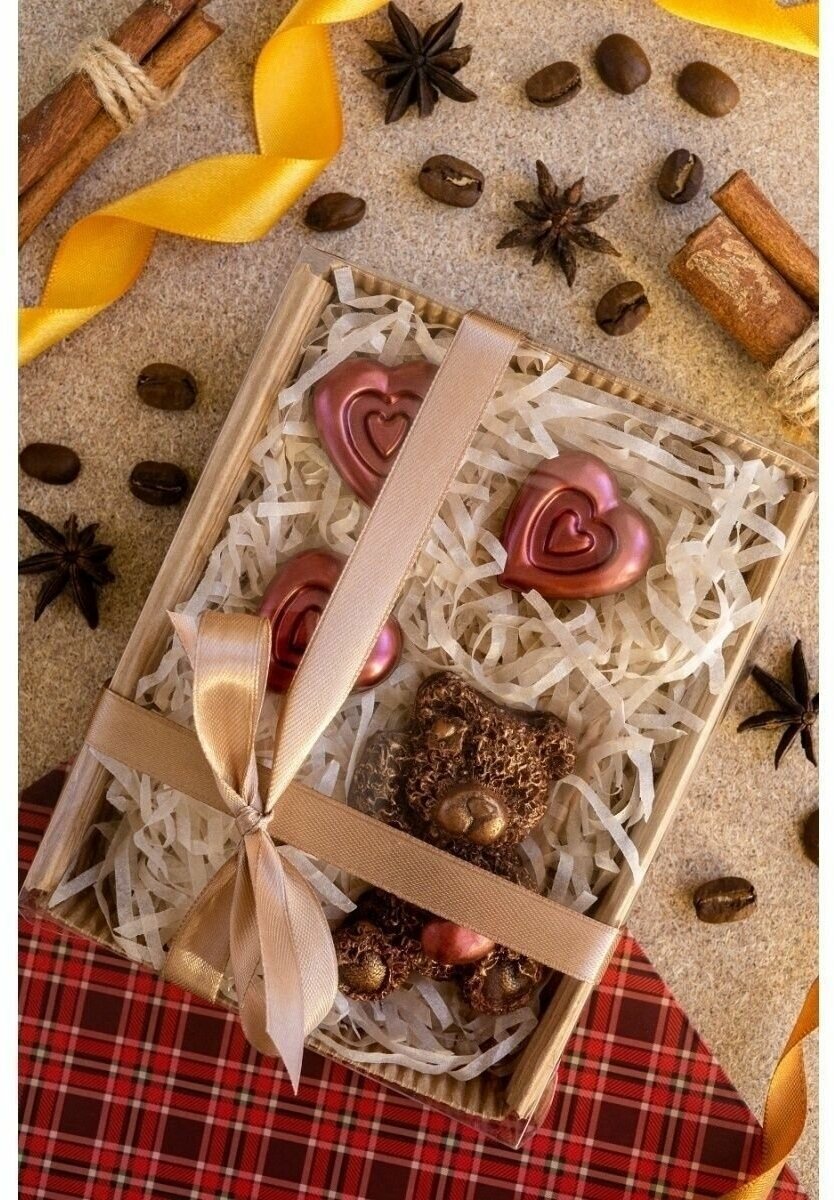 Шоколадная фигурка сладкий подарок №21 "Шоколадный мишка" - фотография № 8