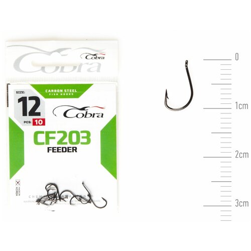 COBRA Крючки Cobra FEEDER, серия CF203, №12 10 шт.