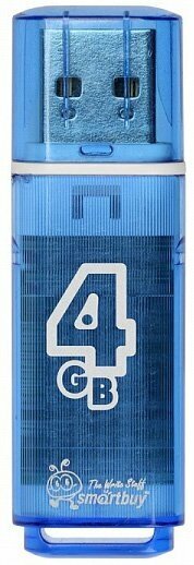 USB Flash накопитель 4Gb SmartBuy Glossy Blue (SB4GBGS-B)