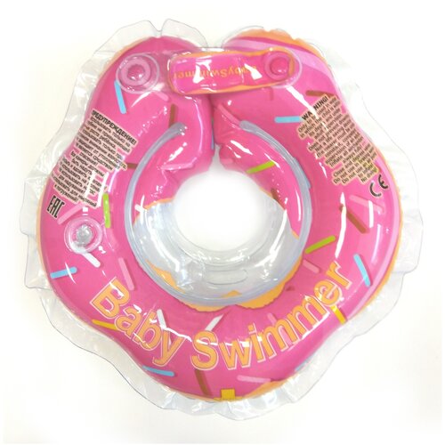 фото Круг на шею baby swimmer 0m+ (3-15 кг) гламур розовый пончик