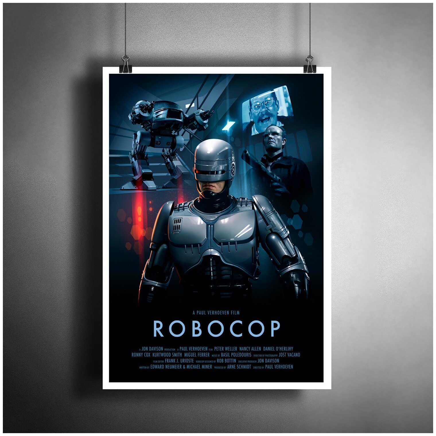 Постер плакат для интерьера "Фильм: Робокоп. Robocop"/ Декор дома, офиса, комнаты A3 (297 x 420 мм)