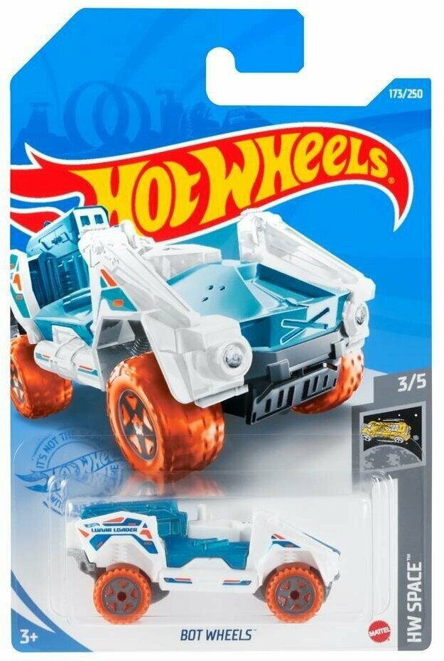 Машинка Hot Wheels коллекционная (оригинал) BOT WHEELS белый/синий