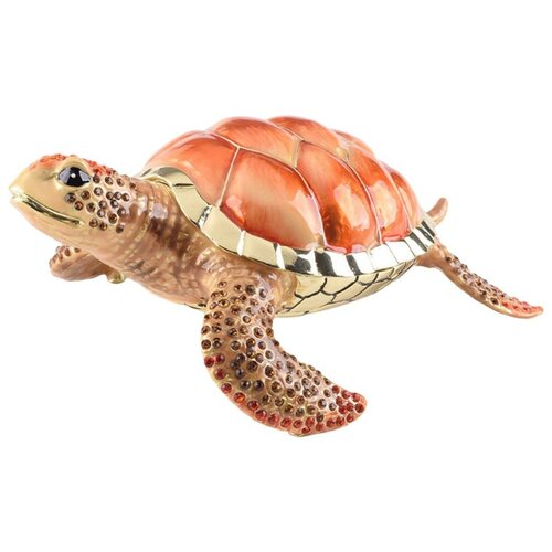 Шкатулка для ювелирных украшений, бижутерии универсальная декоративная интерьерная в стиле Фаберже (Faberge) фигурка сувенирная, коллекционная 