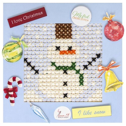 Набор для вышивания «Снеговик», 15x15 см, Luca-S