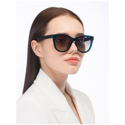 Солнцезащитные очки LABBRA, вайфареры, оправа: пластик, поляризационные, с защитой от УФ, для женщин, синий