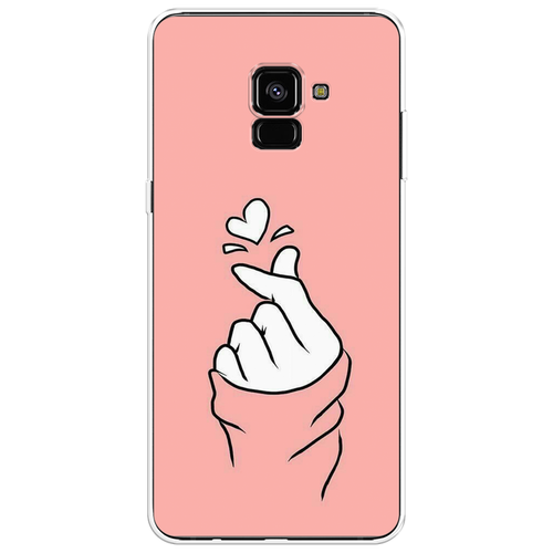 Силиконовый чехол на Samsung Galaxy A8 + / Самсунг Галакси А8 Плюс 2018 Любовь-щелк жидкий чехол с блестками любовь нарисованное сердце на samsung galaxy a8 самсунг галакси а8 плюс 2018