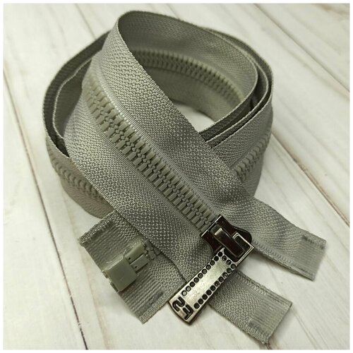 Молния Японский зуб трактор Т8 /длина 80 см/ цвет светло-серый