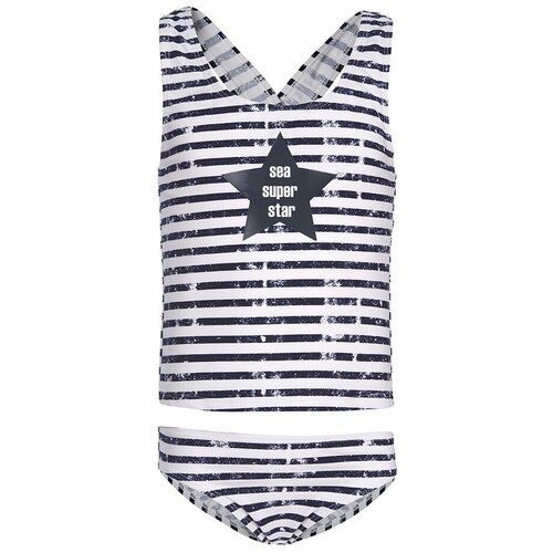 фото Купальник oldos размер 128, темно-синий/белый