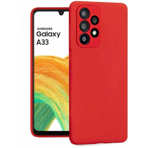 Чехол-накладка Borasco MicroFiber Case для смартфона Samsung Galaxy A33 (Цвет: Red)