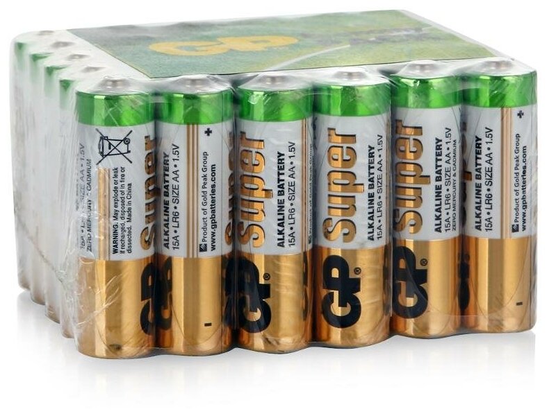 Батарейка AA - GP Super Alkaline 15A-2CRVS30 (30 штук)