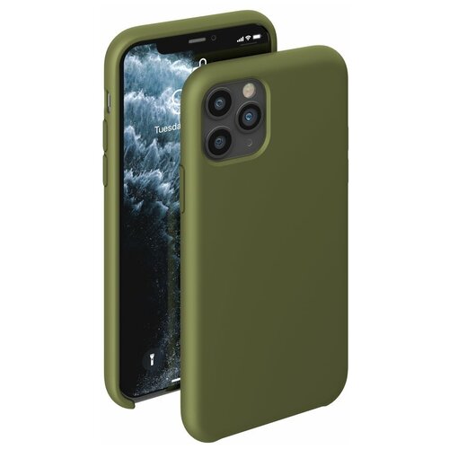 фото Чехол deppa liquid silicone case для apple iphone 11 pro, оливковый