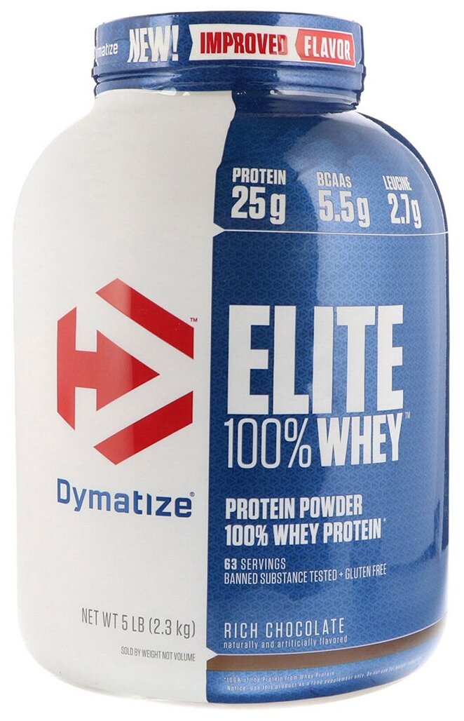 Протеин Dymatize Elite 100% Whey Protein (2270-2280 г) шоколад
