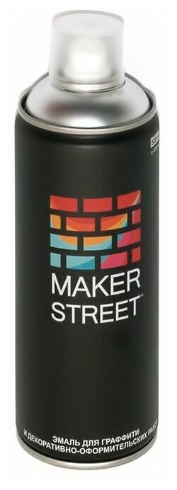 Эмаль для граффити и декоративно-оформительских работ "MAKERSTREET" MS400 400 мл 003 Под серебро