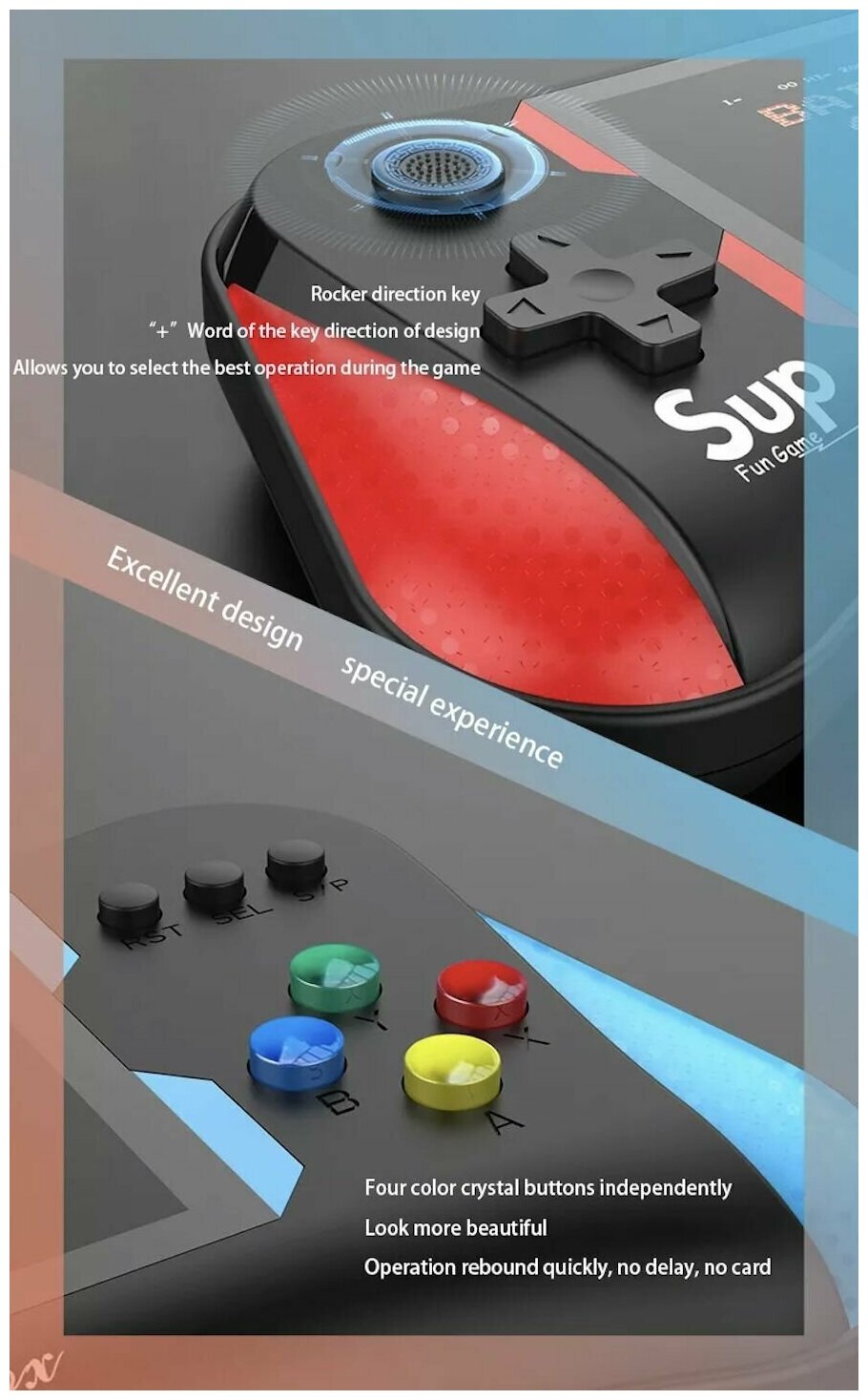 Игровая приставка Sup X7M 500 in 1 Games Noname - фото №6