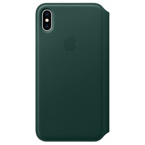 фото Чехол-книжка apple folio кожаный для iphone xs max forest green