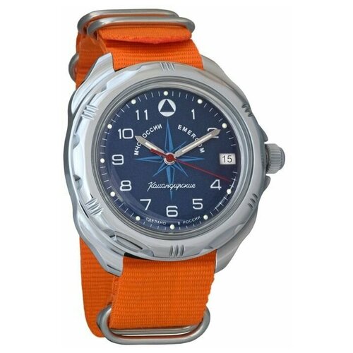 Наручные часы Восток Командирские, оранжевый наручные часы восток восток обычный товар 2414 211942 ремень серебряный