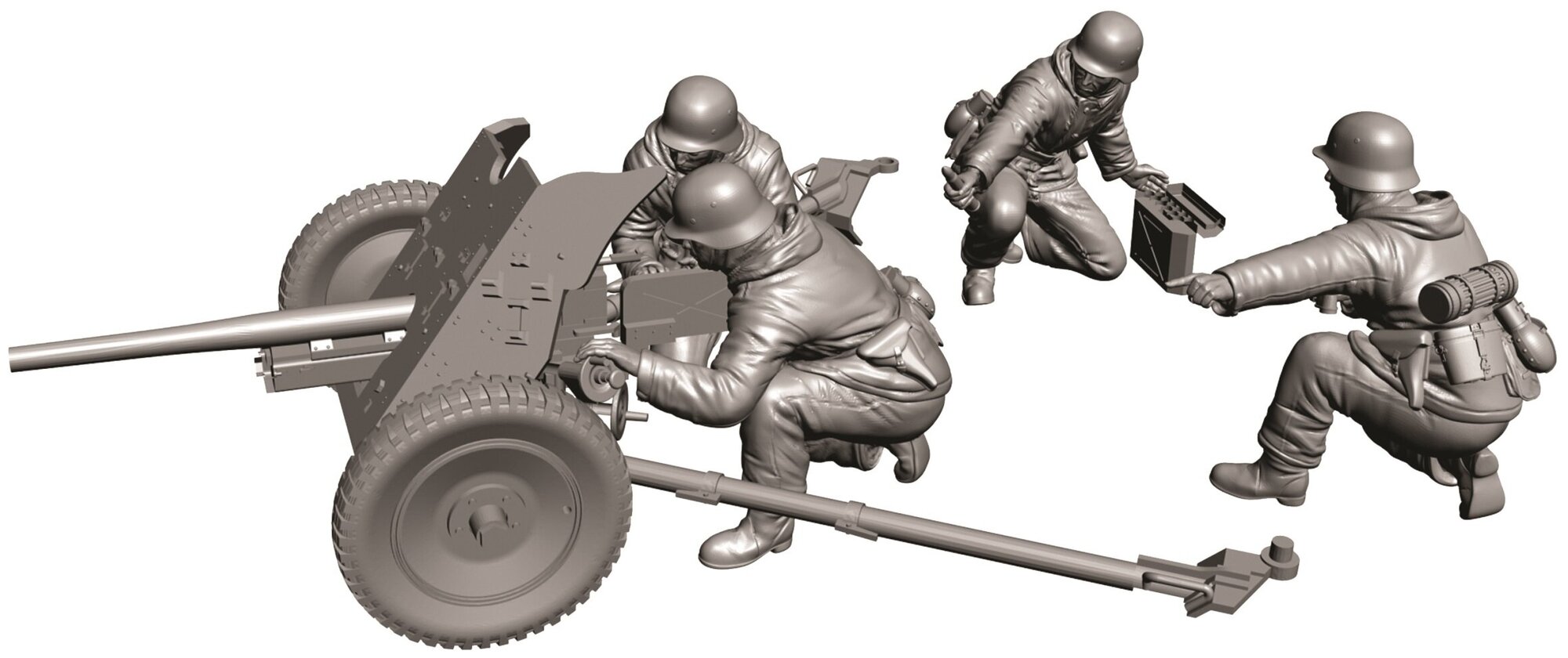 Сборная модель "Немецкая противотанковая пушка ПАК-36 с расчетом" (3610) - фото №14