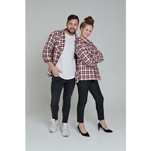 фото Рубашка irina egorova, размер 52, бордовый