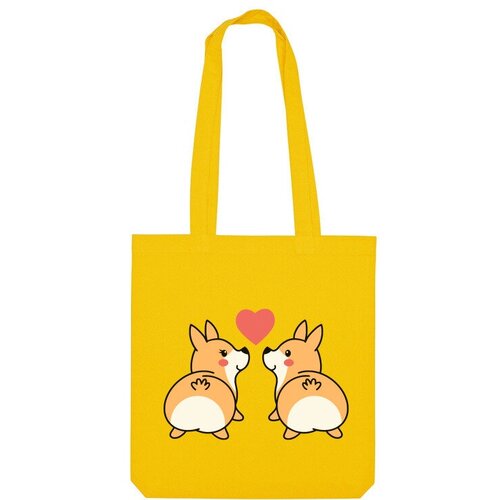 фото Сумка «влюбленные корги» (желтый) us basic