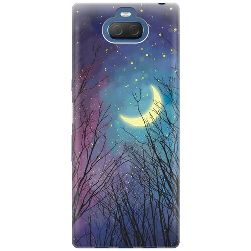 фото Re:pa накладка transparent для sony xperia 10 с принтом "месяц в ветвях"