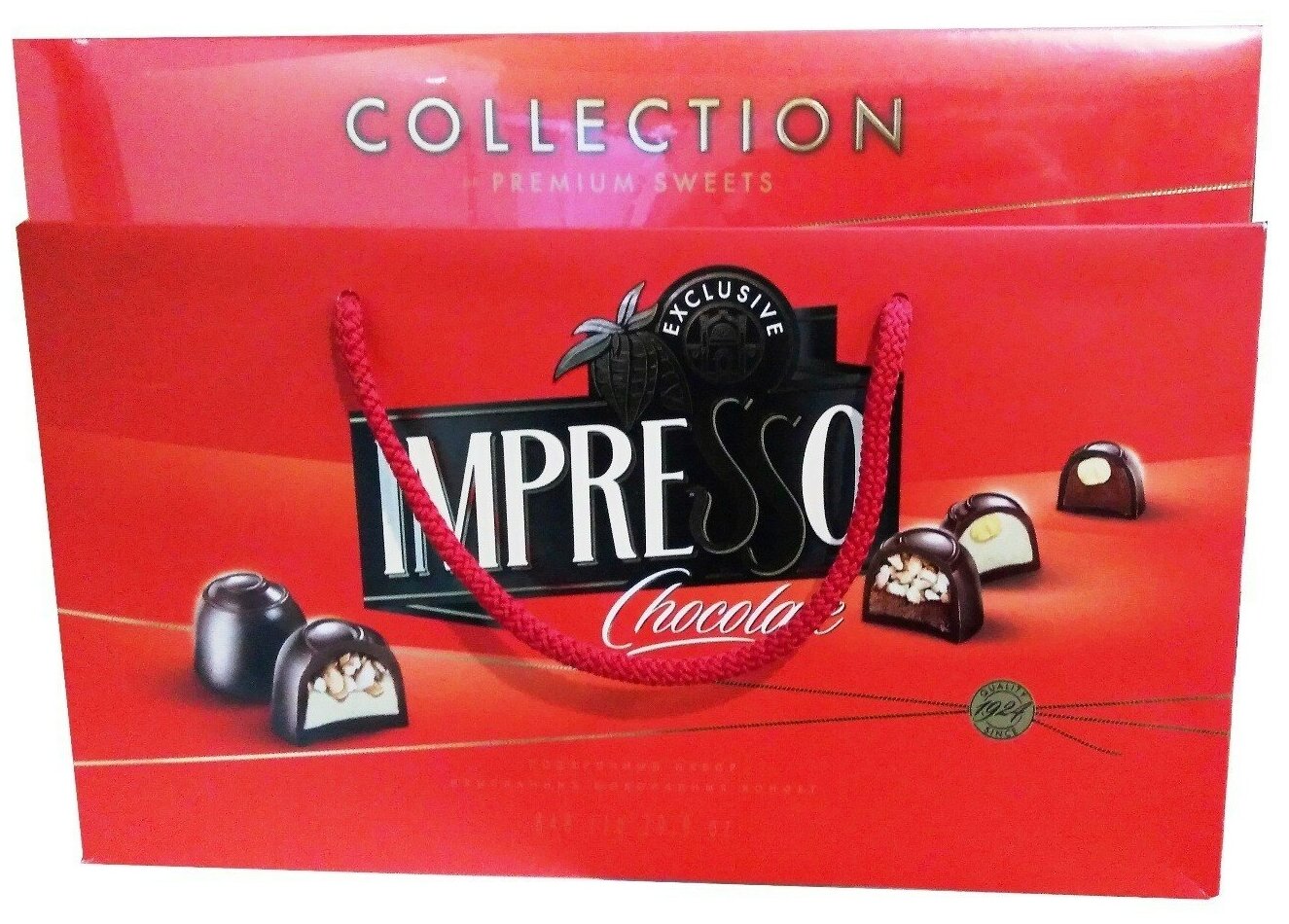 Импрессо подар.набор шок.конфет 848 г Красный - фотография № 1