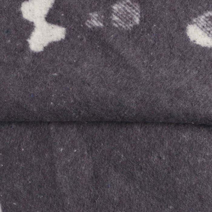 Одеяло байковое Мышки, размер 100х140см, цвет серый 400г/м хлопок 100% - фотография № 4