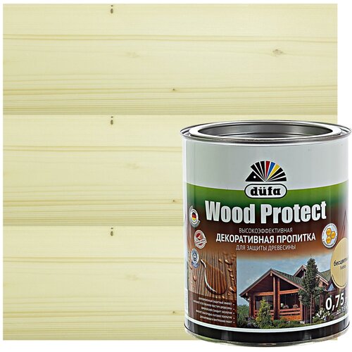 антисептик wood protect цвет орех 10 л Антисептик Wood Protect прозрачный 0.75 л