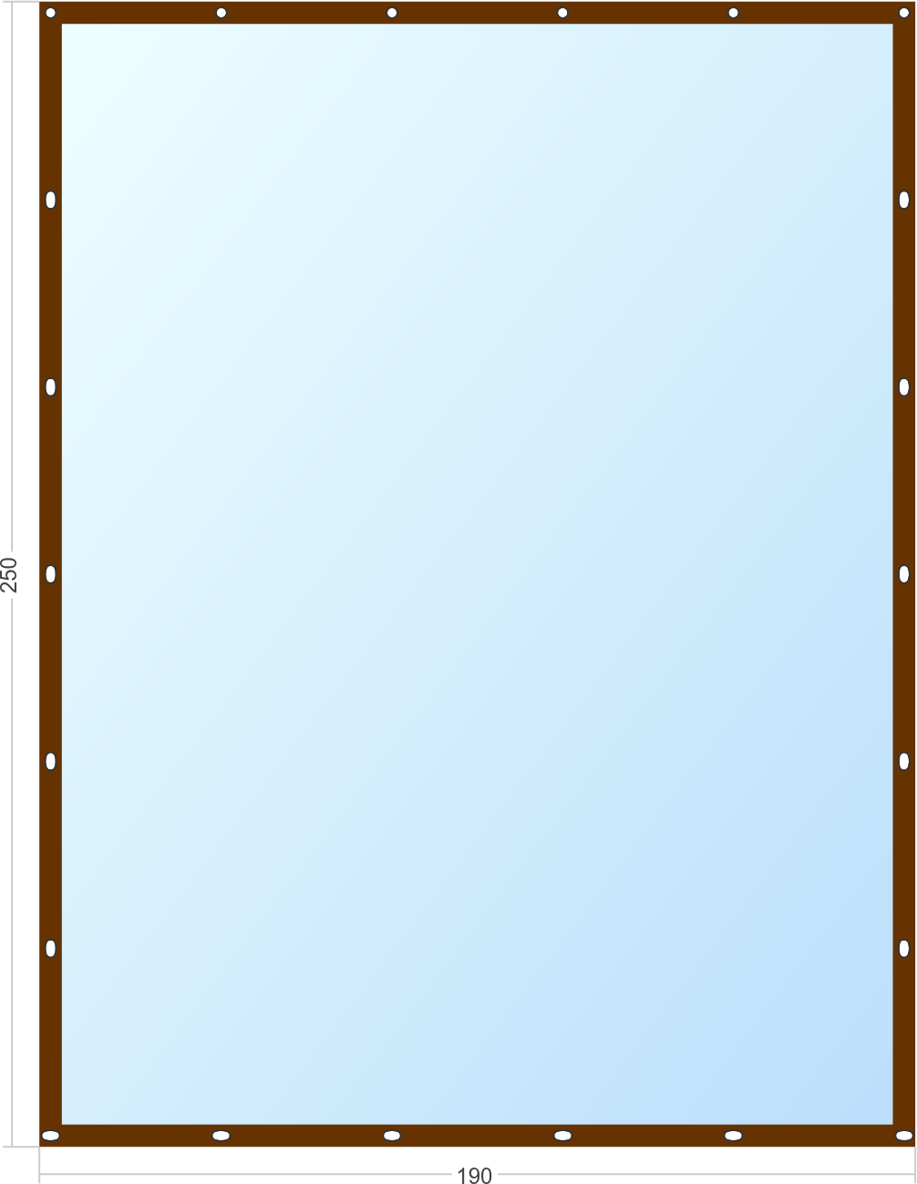 Мягкое окно Софтокна 190х250 см съемное, Французский замок, Прозрачная пленка 0,7мм, Коричневая окантовка, Комплект для установки - фотография № 3