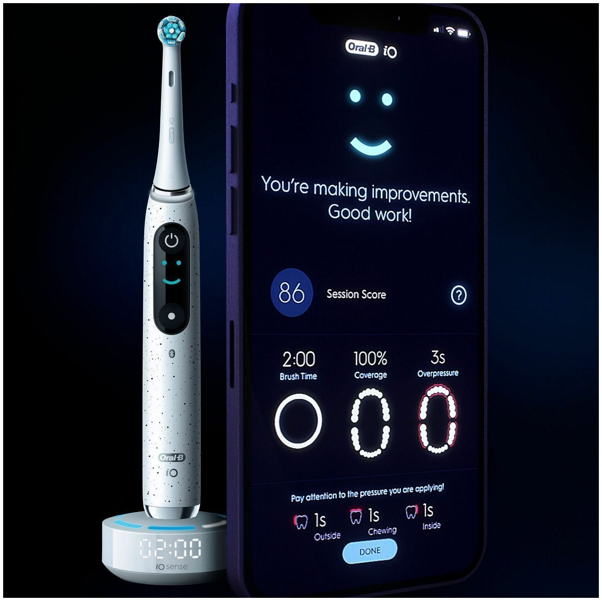 Электрическая зубная щетка Oral-B iO 10 Cosmic Black - фото №11