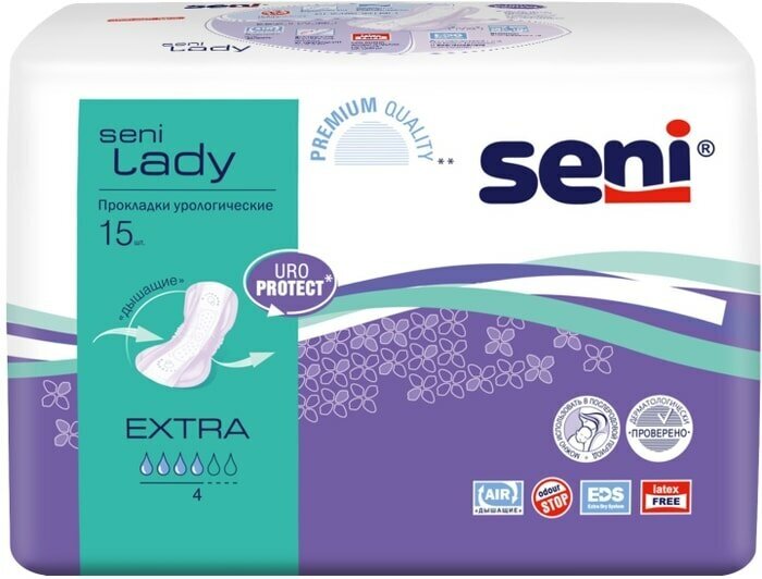 Прокладки Seni Lady Extra урологические 15шт