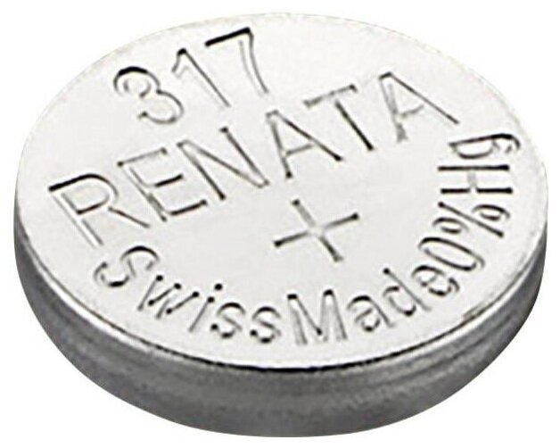 Батарейка Renata 317 (SR516SW) Silver Oxide 1.55V, 1 шт