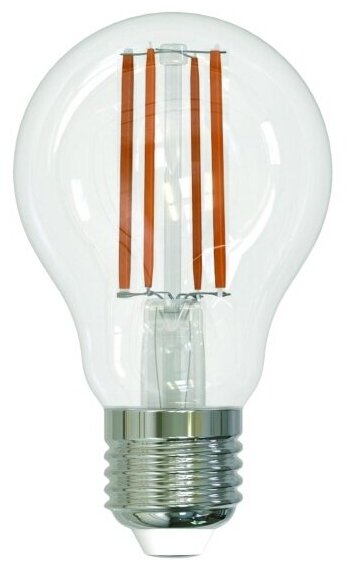 Светодиодная лампа Uniel LED-A60-10W/NW/E27/CL PLS02WH Форма "A", прозрачная. Серия Sky. Белый свет (4000K). Картон. ТМ