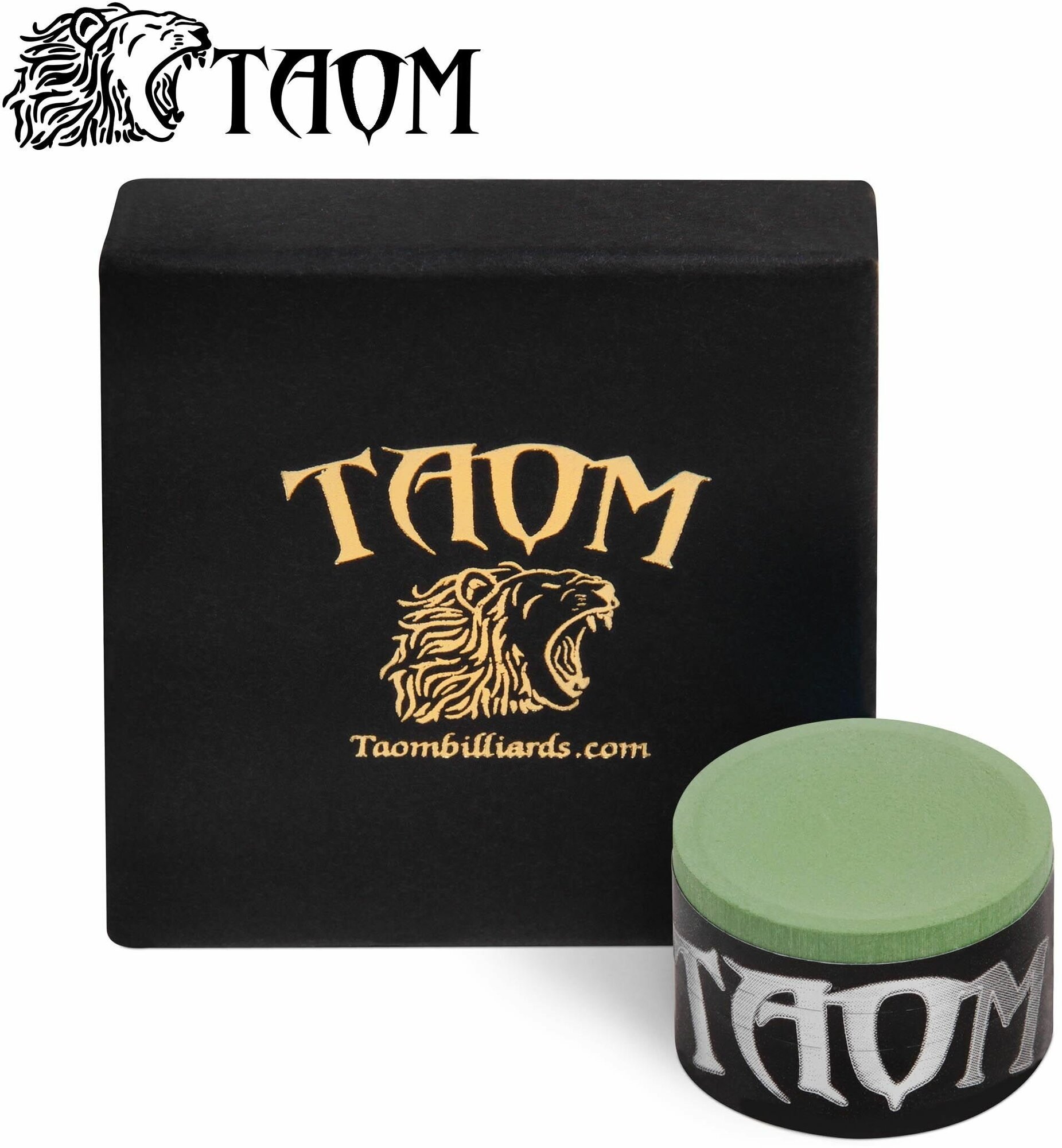 Мел для бильярда Taom V10 Chalk Green в индивидуальной коробке, 1 шт.