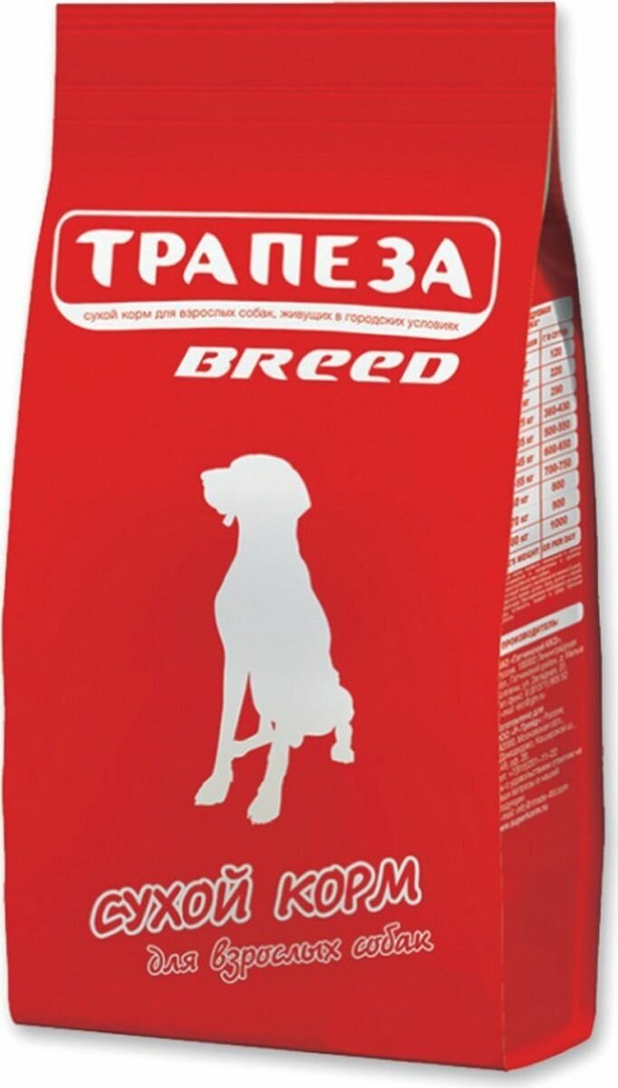 Корм сухой Трапеза "Breed" для взрослых собак, 18 кг 1 уп. х 1 шт.
