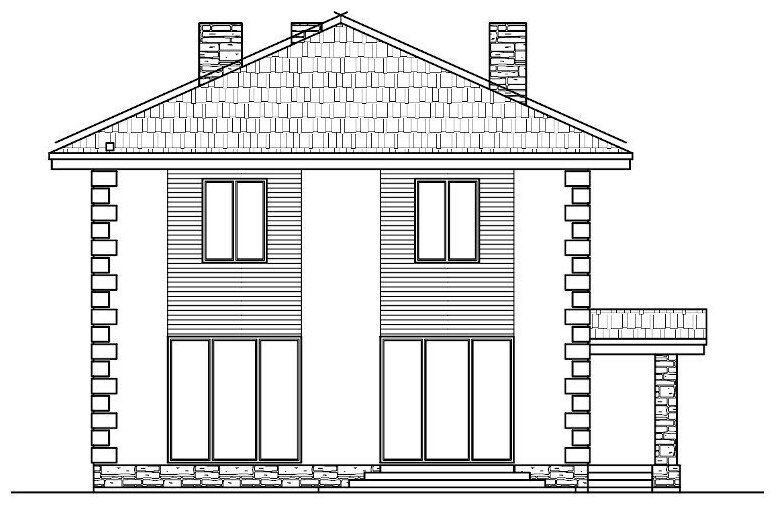 Проект газобетонного дома Catalog-Plans-40-04BE (145,47кв.м, 10x10м, газобетон 400) - фотография № 4