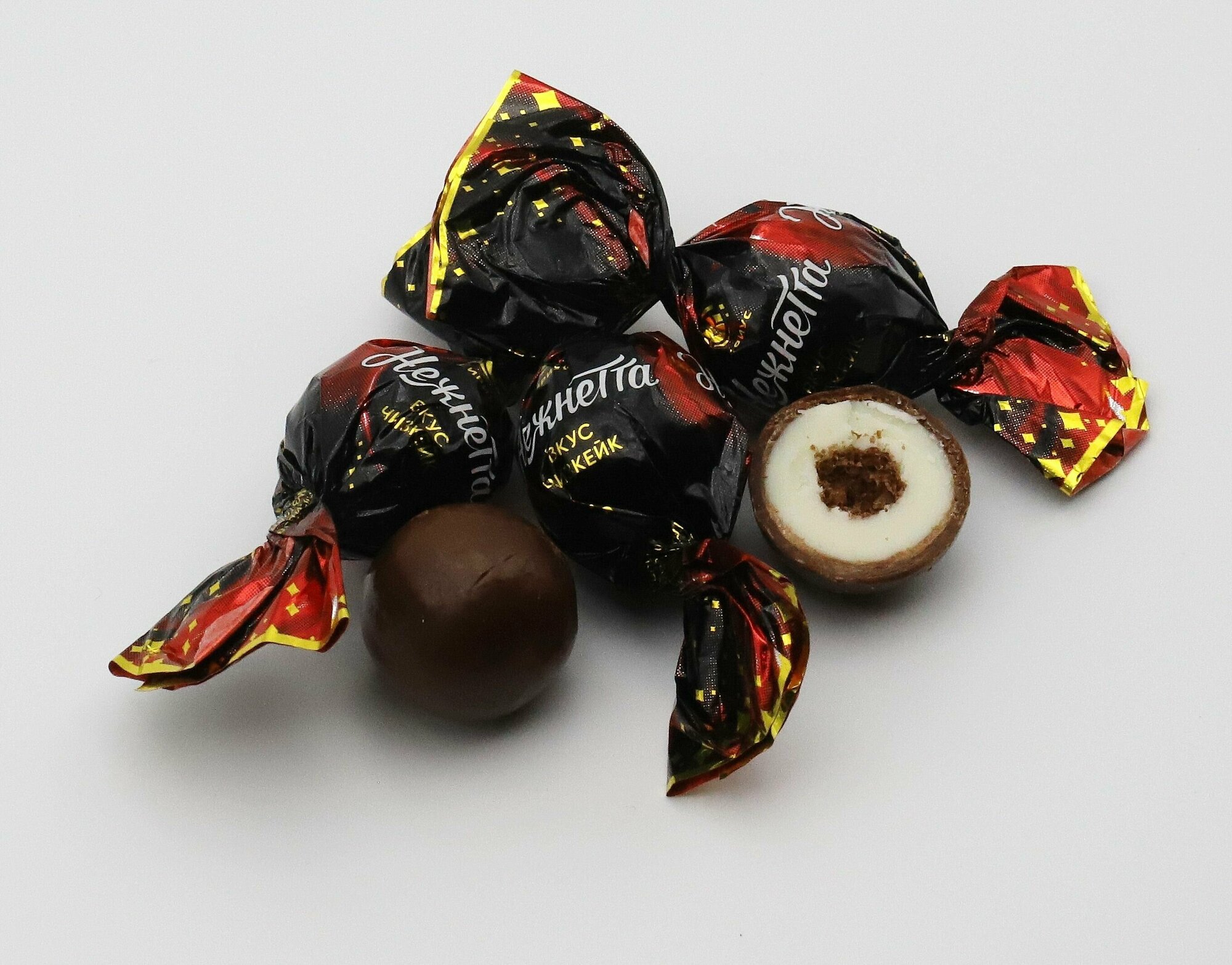 Конфеты шоколадные кремовые "Нежнетта" вкус Чизкейк , упаковка перекрут, 1 кг / КФ Сириус - фотография № 2